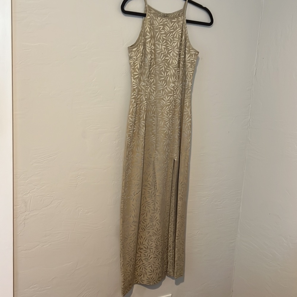 Escada vintage 90s slip style dress with high slit